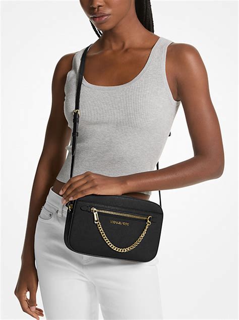 michael kors saffiano jet set chain|michael kors saffiano leather crossbody.